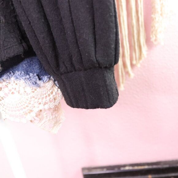 Maurices | Black Lace Long Sleeve Sweater Large - Picture 4 of 8